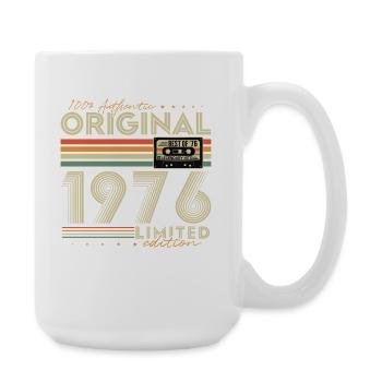 Original 1976 Jahrgang Retro Vintage Geburtstag - Große Tasse 440 ml - Weiß - Rechts