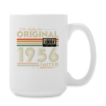 Anniversaire original vintage rétro vintage de 1956 - Grande tasse 440 ml - blanc - Droite