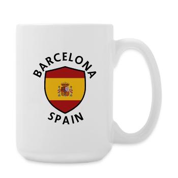 Barcelona Shield Spanien - Große Tasse 440 ml - Weiß - Rechts