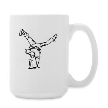 Breakdancer Skizze - Große Tasse 440 ml - Weiß - Rechts