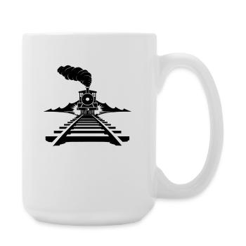 Croquis ferroviaire - Grande tasse 440 ml - blanc - Droite