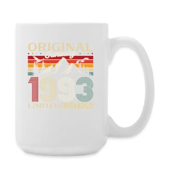 33rd Birthday Original January 1993 - Large Mug 440 ml - white - Right