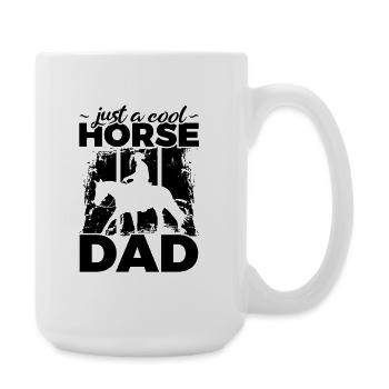 Pferde Vater - Große Tasse 440 ml - Weiß - Rechts