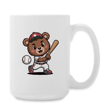 Bear Batter Baseball Hero - Large Mug 440 ml - white - Right