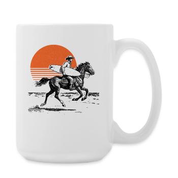 Surfer Cowboy - Large Mug 440 ml - white - Right