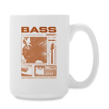Bass Guitar Lover Bass Player Streetwear - Large Mug 440 ml - white - Right