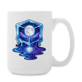 Kosmische Eiswürfel-Galaxie - Große Tasse 440 ml - Weiß - Rechts