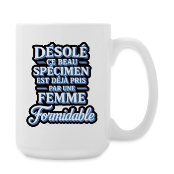 Beautiful specimen taken by a great woman - Large Mug 440 ml - white - Right
