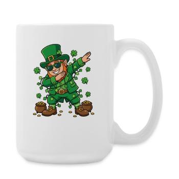Dabbing Leprechaun St. Patrick's Day Leprechaun - Large Mug 440 ml - white - Right