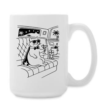 Fame Cat Cat Glamour Star Celebrity - Large Mug 440 ml - white - Right