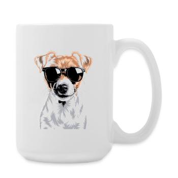 Jack Russell Terrier - Große Tasse 440 ml - Weiß - Rechts
