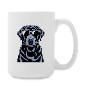 Labrador noir - Grande tasse 440 ml - blanc - Droite