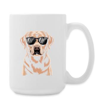 Labrador brun - Grande tasse 440 ml - blanc - Droite