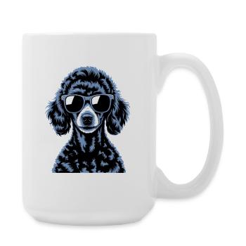 Caniche noir - Grande tasse 440 ml - blanc - Droite