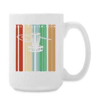 Ich würde lieber Discgolf spielen - Große Tasse 440 ml - Weiß - Rechts