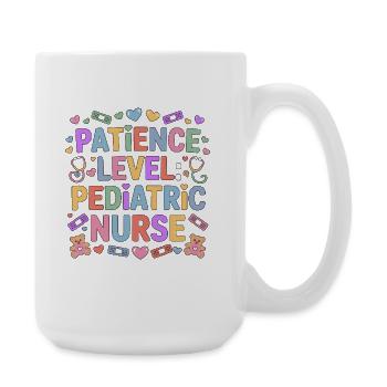 Pediatric Nurse Patience Level Pediatric Peds RN - Large Mug 440 ml - white - Right