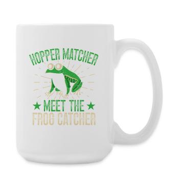 Trape-grenouilles, Saute-sauteur, Grenouille correspondante, - Grande tasse 440 ml - blanc - Droite