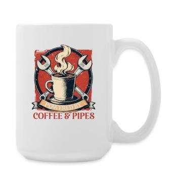 Pipelayers Powered By Coffee & Pipes - Large Mug 440 ml - white - Right