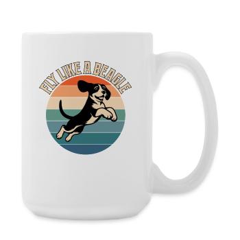 Volez comme un beagle rétro vintage - Grande tasse 440 ml - blanc - Droite