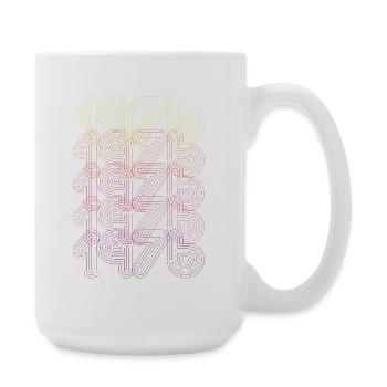 1976 Vintage-Futuristisches Retro-Geburtstagsgeschenk - Große Tasse 440 ml - Weiß - Rechts