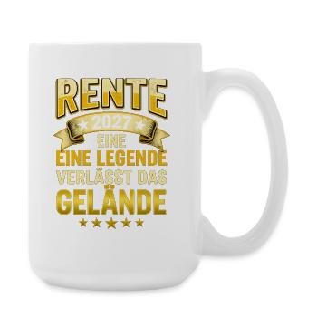 Rente 2027 – Eine Legende verlässt Gelände - Große Tasse 440 ml - Weiß - Rechts