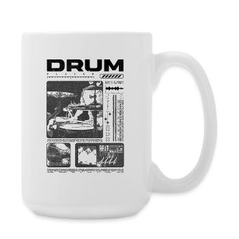 Rock-Schlagzeuger, Trommelspieler, Streetwear - Große Tasse 440 ml - Weiß - Rechts