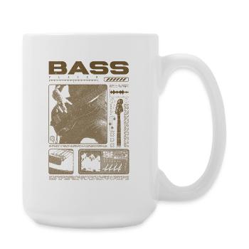Bass Guitar Lover Bass Player Streetwear - Large Mug 440 ml - white - Right
