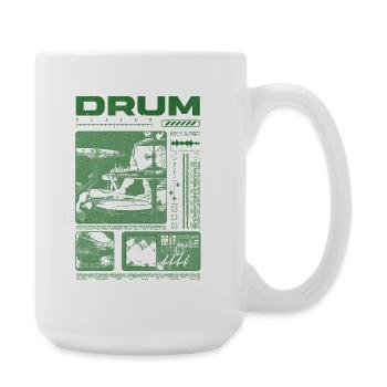 Rock-Schlagzeuger, Trommelspieler, Streetwear - Große Tasse 440 ml - Weiß - Rechts