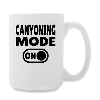 Canyoning Mode ON – Switch to adrenaline - Large Mug 440 ml - white - Right