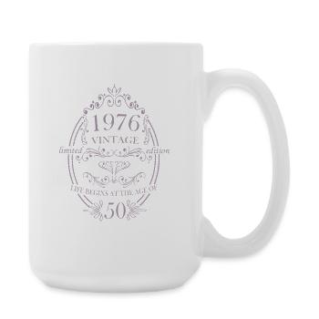 Ornements vintage du 50e anniversaire 1976 - Grande tasse 440 ml - blanc - Droite
