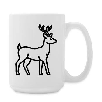 deer - Large Mug 440 ml - white - Right