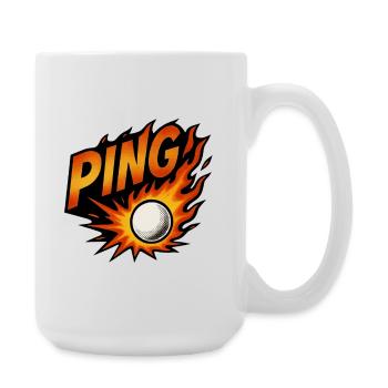 Ping Pong - Tennis de Table - Grande tasse 440 ml - blanc - Droite