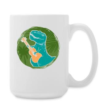 Ukulélé hawaïen Uke T-Rex - Grande tasse 440 ml - blanc - Droite