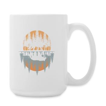 Loup, Forêt, Nature, Nature sauvage, Extérieur, Animal - Grande tasse 440 ml - blanc - Droite