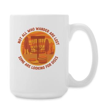 Disc Golf Not All Who Wander Are Lost - Large Mug 440 ml - white - Right