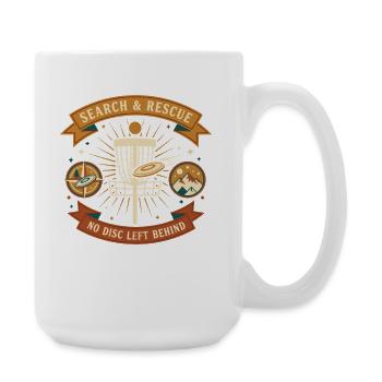 Recherche et sauvetage : aucun disque laissé derrière Disc golf - Grande tasse 440 ml - blanc - Droite