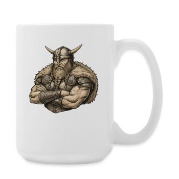 Viking Viking Legend Sailor Odin Raven Fighter - Large Mug 440 ml - white - Right