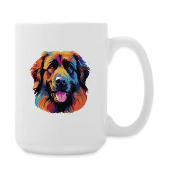 Color Explosion Dog Portrait - Large Mug 440 ml - white - Right