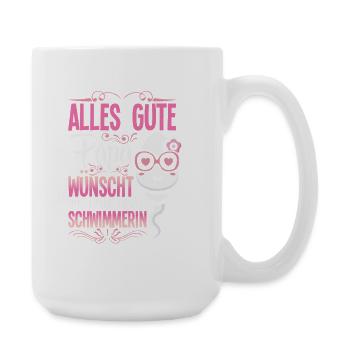 All the best dad wishes you your best swimmer - Large Mug 440 ml - white - Right
