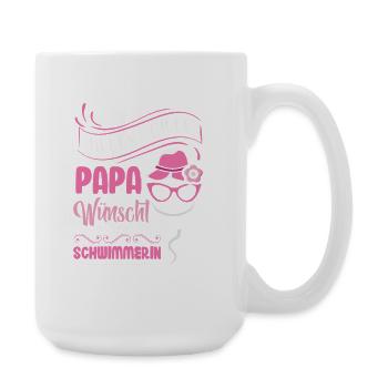 All the best dad wishes you your best swimmer - Large Mug 440 ml - white - Right