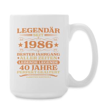 1986 vintage 40 years perfectly aged - Large Mug 440 ml - white - Right