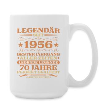 1956 Jahrgang 70 Jahre perfekt gealtert - Große Tasse 440 ml - Weiß - Rechts