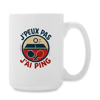 J'peux pas J'ai Ping - Grande tasse 440 ml - blanc - Droite