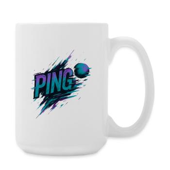 Tischtennis – Tennistisch - Große Tasse 440 ml - Weiß - Rechts