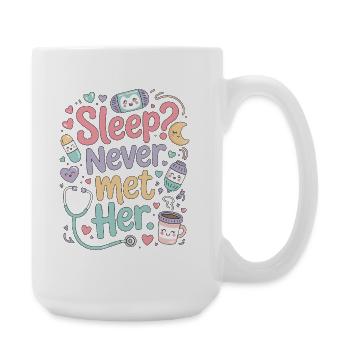 ICU Nurse Sleep Never Met Her Intensive Care - Large Mug 440 ml - white - Right