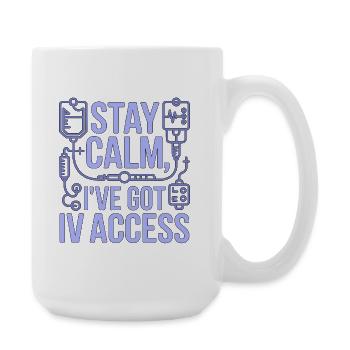 Infirmière en soins intensifs Reste calme J’ai une infirmière en soins aigus - Grande tasse 440 ml - blanc - Droite