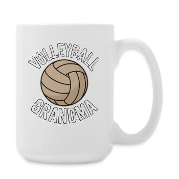 Volleyball Grandma – Proud Grandma - Large Mug 440 ml - white - Right