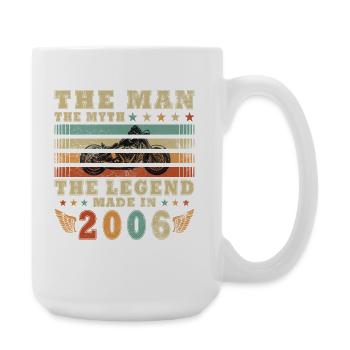 20E ANNIVERSAIRE DE MOTO ÉDITION LIMITÉE 2006 - Grande tasse 440 ml - blanc - Droite