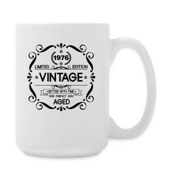 Vintage Limited Edition Born in 1976 Perfect Aged - Large Mug 440 ml - white - Right