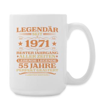 1971 vintage 55 years perfectly aged - Large Mug 440 ml - white - Right